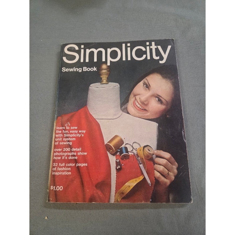Vintage Simplicity Sewing Book 1970s Unit System of Sewing Instruction Manual